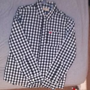Hollister black and white long sleeve size S